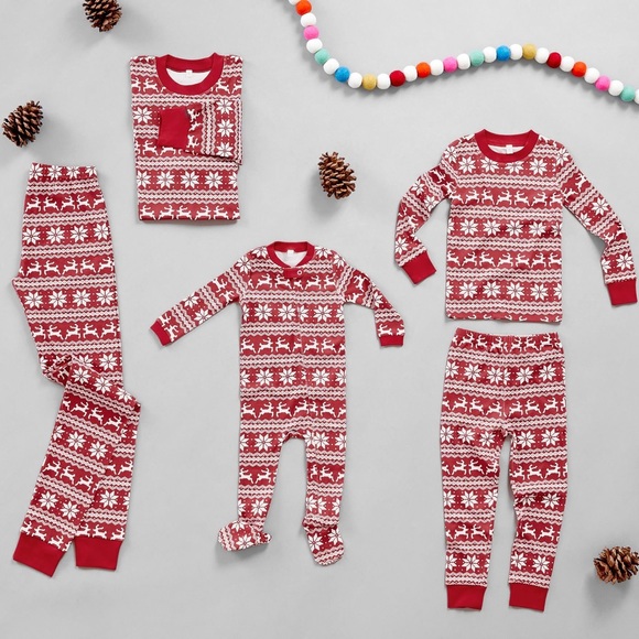 Pottery Barn Kids Other - Pottery Barn Kids Holiday Classic Fair Isle Organic Pajamas NEW 100% Organic
